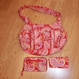 Vera Bradley Bundle Purse, Zipper Wallet, Checkbook Holder